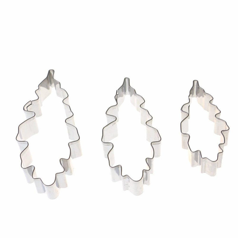 3pcs/lot Silver leaf chrysanthemum Cake Mold Stainless Steel Fondant Sugarcraft Cookie Biscuit