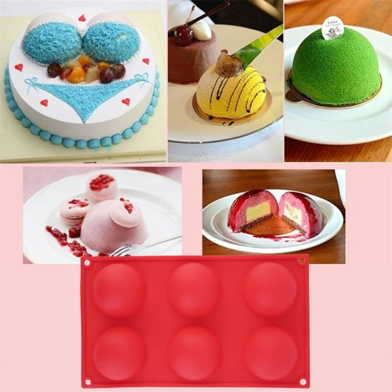 3 Size Hemispheres Shape Silicone Mold for Chocolate Candy Ice Cube Maker Molds for Baking Biscuit