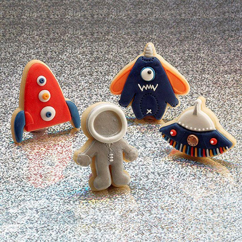 4Pcs/set candy makeup mirror Shape Fondant cutter plastic cake/cookie/buscuit cutter plunger mold