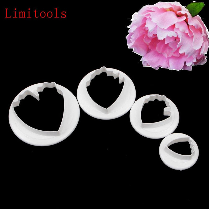 4Pcs/set candy makeup mirror Shape Fondant cutter plastic cake/cookie/buscuit cutter plunger mold