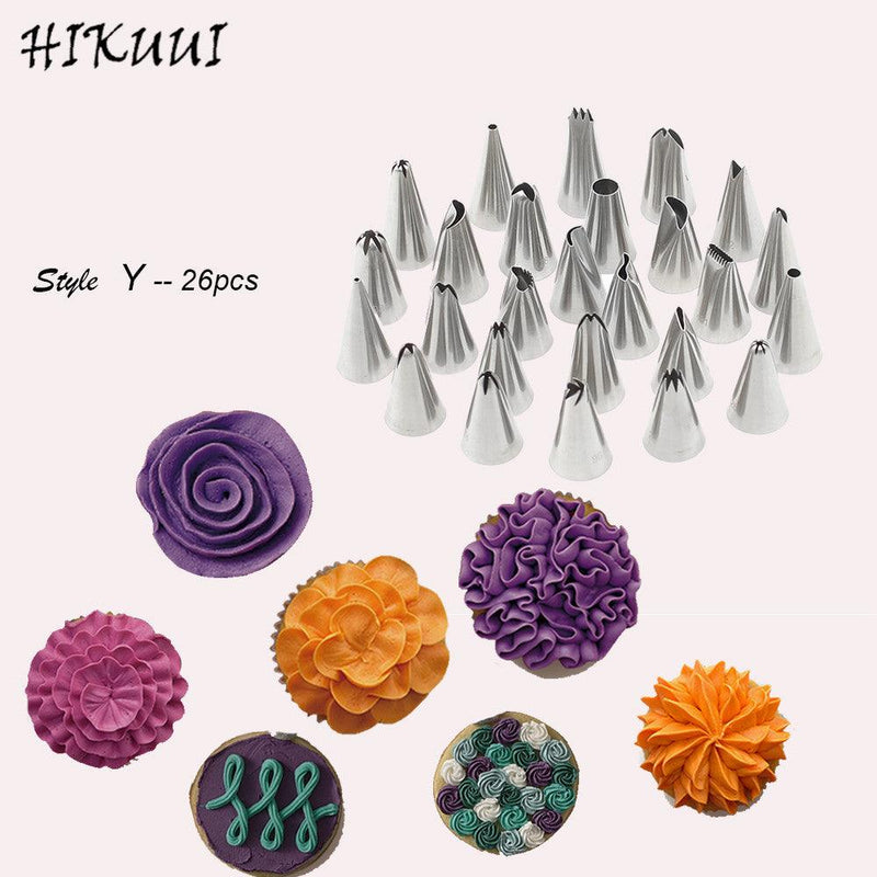 76PCS Stainless Steel Pastry Nozzles Set Icing Piping Tips Russian Korean Style Ball Shape Nozzle