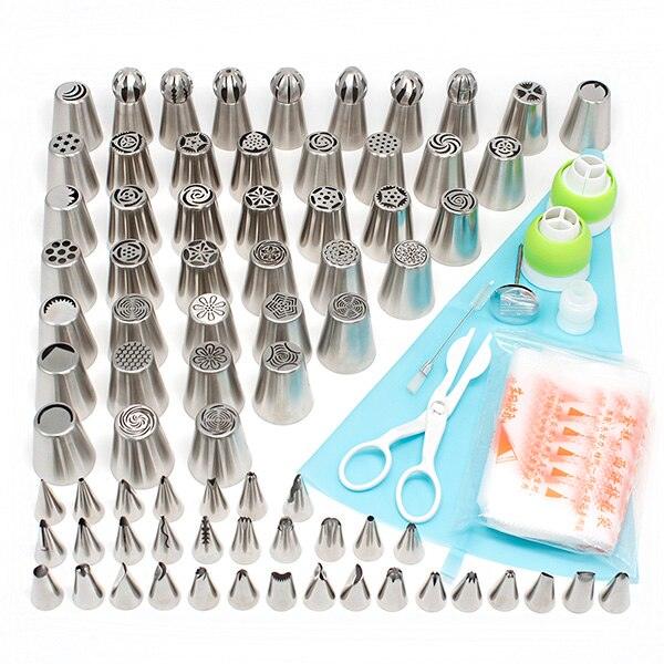 76PCS Stainless Steel Pastry Nozzles Set Icing Piping Tips Russian Korean Style Ball Shape Nozzle