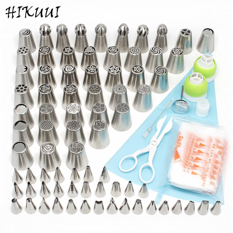 76PCS Stainless Steel Pastry Nozzles Set Icing Piping Tips Russian Korean Style Ball Shape Nozzle