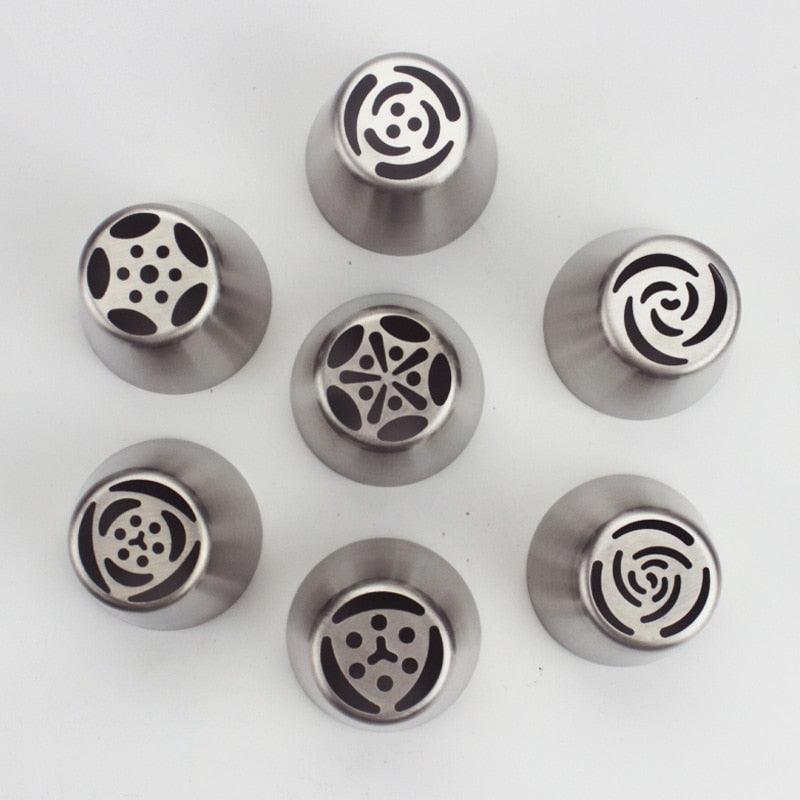 7pcs/lot Stainless Steel Russian Tulip Icing Piping Nozzle Cake Decoration Cream Tips DIY Cake