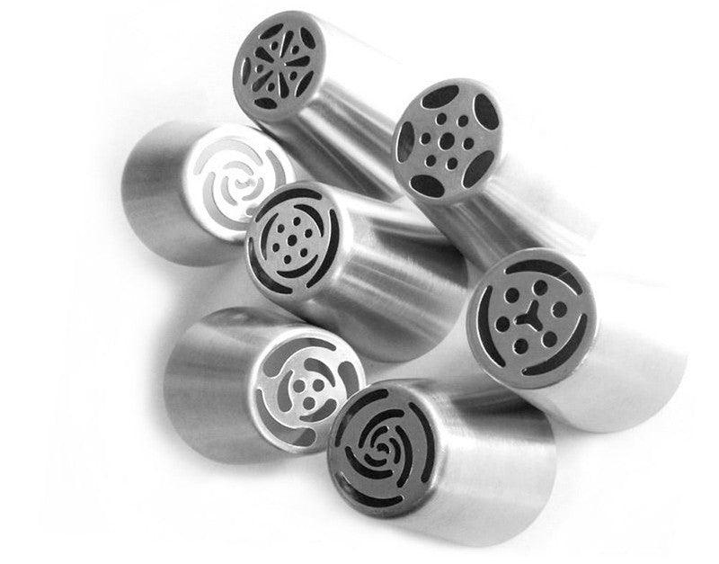 7pcs/lot Stainless Steel Russian Tulip Icing Piping Nozzle Cake Decoration Cream Tips DIY Cake