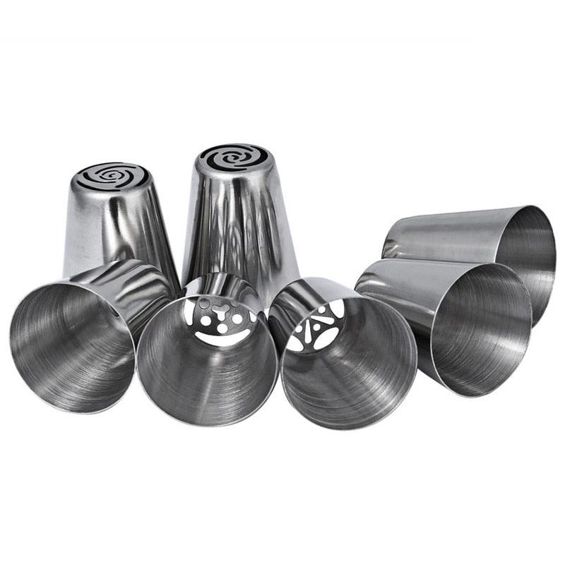 7pcs/lot Stainless Steel Russian Tulip Icing Piping Nozzle Cake Decoration Cream Tips DIY Cake