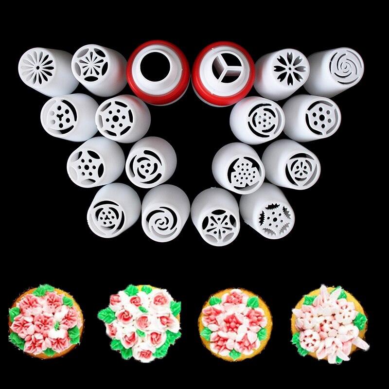 8/16 Pcs Cake Piping Nozzles Plastic Icing Nozzle For Cream DIY Russian Decorating Tips Set