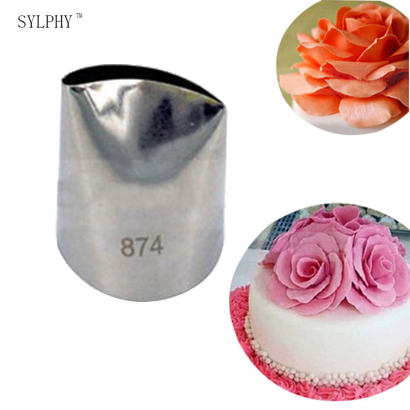 #874 Large Size Rose Stainless Steel Icing Piping Nozzles Cake Cream Decoration Tips Pastry Cake