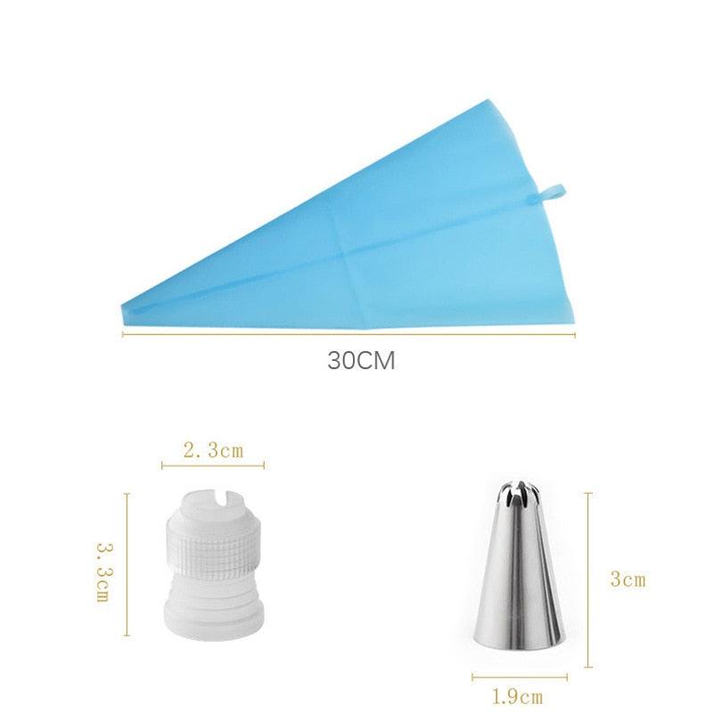 8pcs/set Nozzles For Pasty Stainless Steel Confectionery Equipment Syringe Cream Nozzle Cake