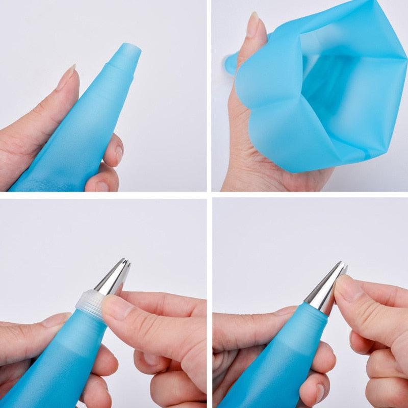 8pcs/set Nozzles For Pasty Stainless Steel Confectionery Equipment Syringe Cream Nozzle Cake