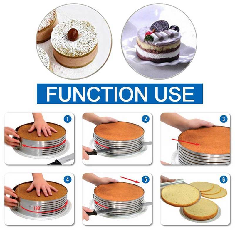 1pc Retractable Stainless Steel Cake Design Circle Mousse Ring Baking Tool Cake Mold  Cake Pan Adjustable Cake Tools