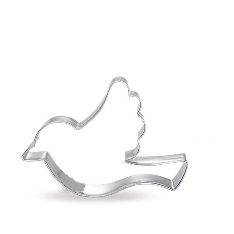 Birds pigeons stainless steel cute cutting biscuit mould cake moulds fruit sugar mold