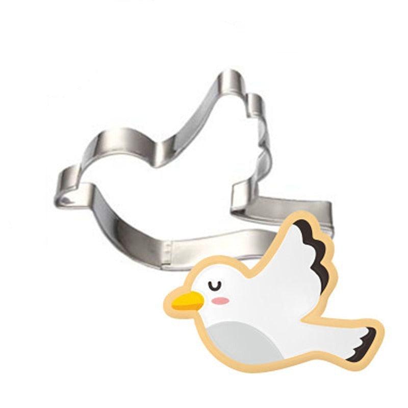 Birds pigeons stainless steel cute cutting biscuit mould cake moulds fruit sugar mold