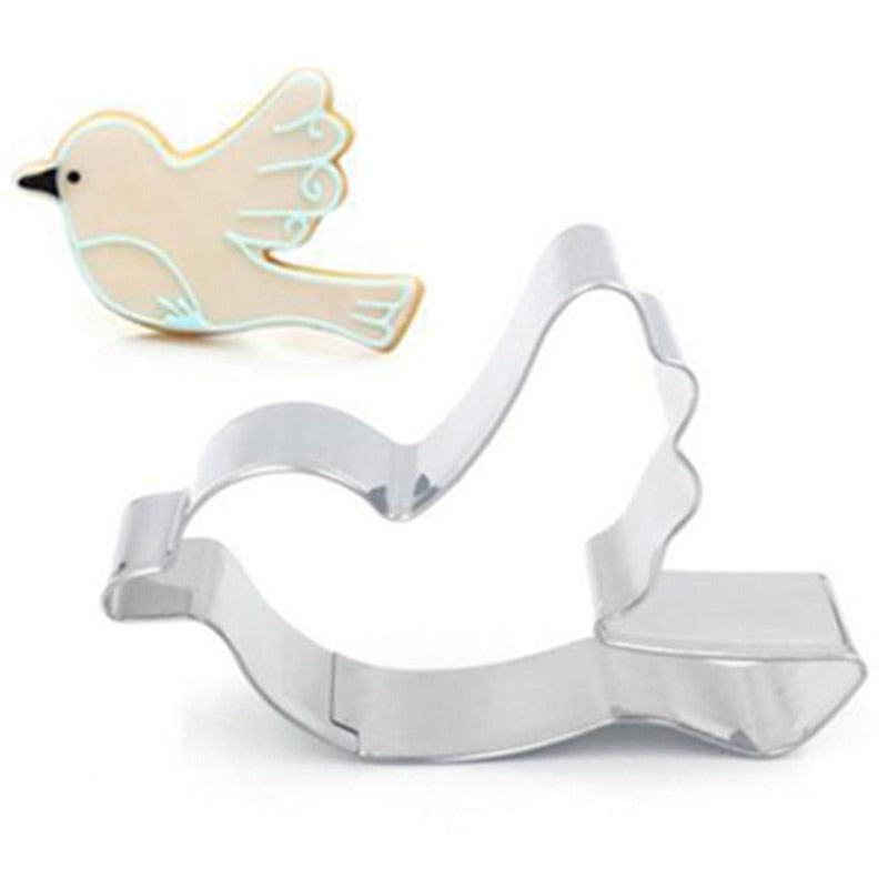 Birds pigeons stainless steel cute cutting biscuit mould cake moulds fruit sugar mold