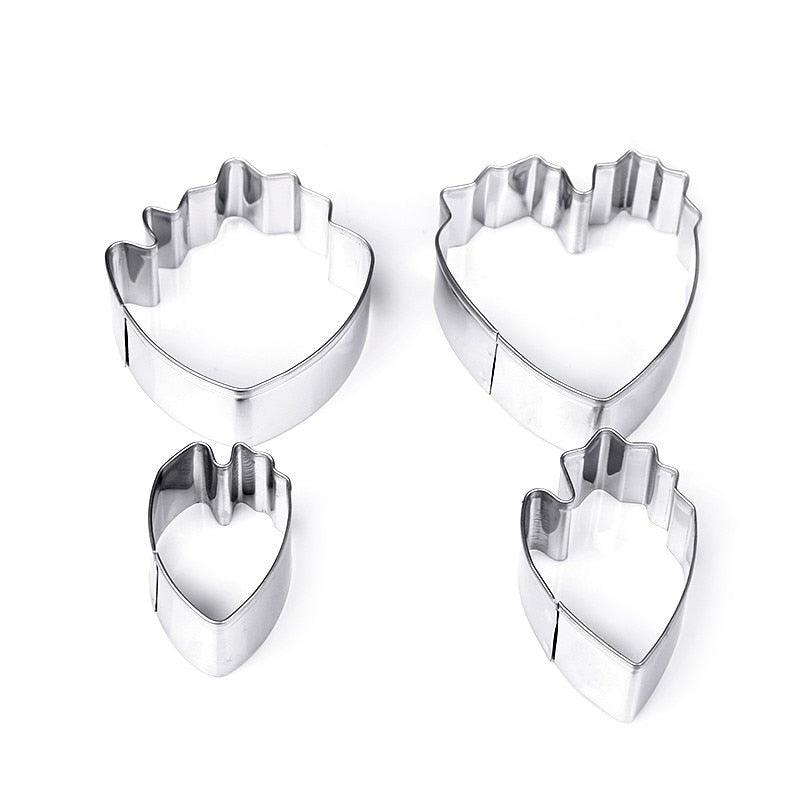 APRICOT 4pcs/set peony flower  Cookie Cutter 3D Sugarcraft Fondant Cake Pastry Biscuit Baking Mold