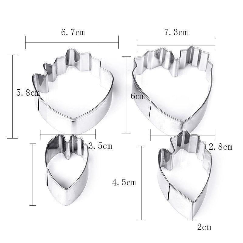 APRICOT 4pcs/set peony flower  Cookie Cutter 3D Sugarcraft Fondant Cake Pastry Biscuit Baking Mold