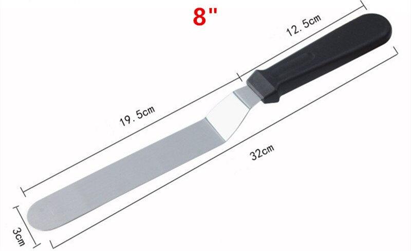 Angled Icing Spatula with Plastic Handle-Cake Decorating Tools 6',8',10' Stainless Steel Cake