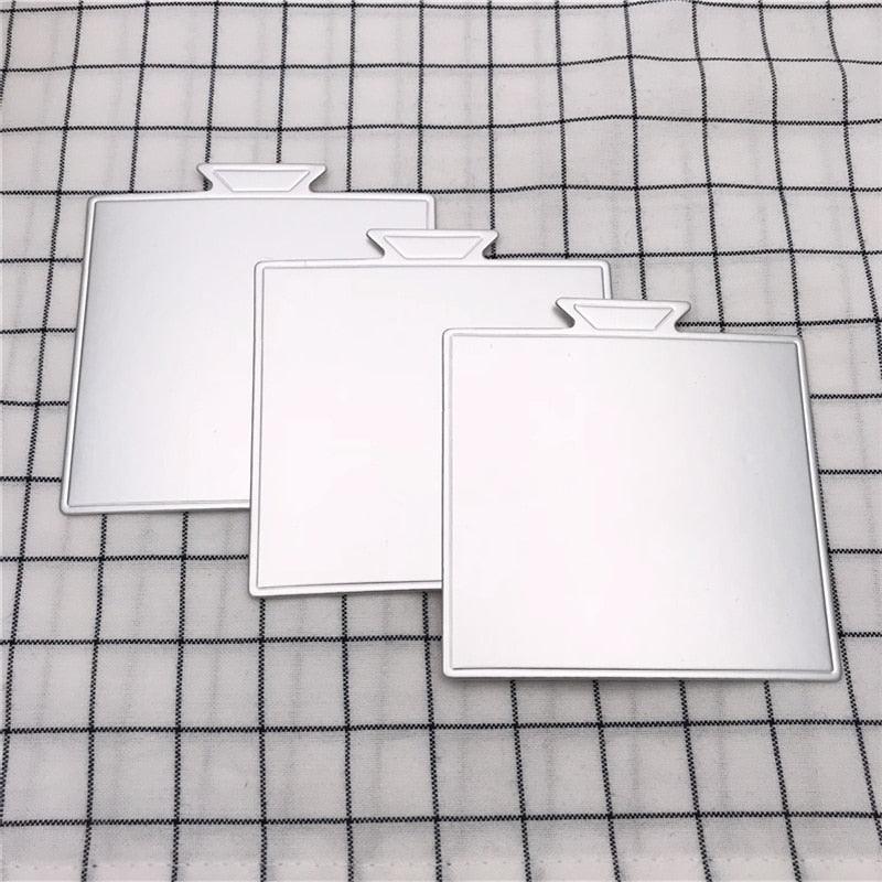 100pcs/Set Silvery Square Mousse Cake Boards Paper Cupcake Dessert Displays Tray Wedding