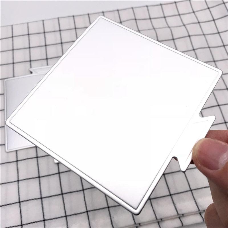100pcs/Set Silvery Square Mousse Cake Boards Paper Cupcake Dessert Displays Tray Wedding