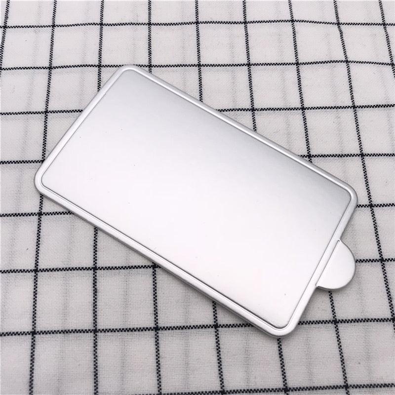 Aomily DIY Silvery 100pcs/Set Rectangle Mousse Cake BoardsPaper Cupcake Dessert Displays Tray