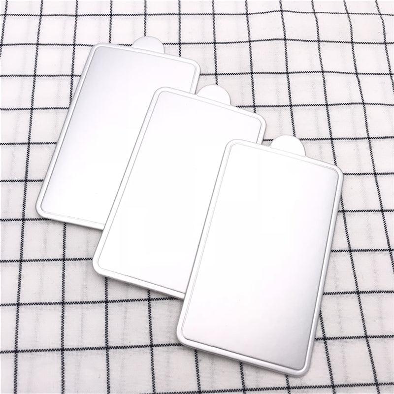 Aomily DIY Silvery 100pcs/Set Rectangle Mousse Cake BoardsPaper Cupcake Dessert Displays Tray