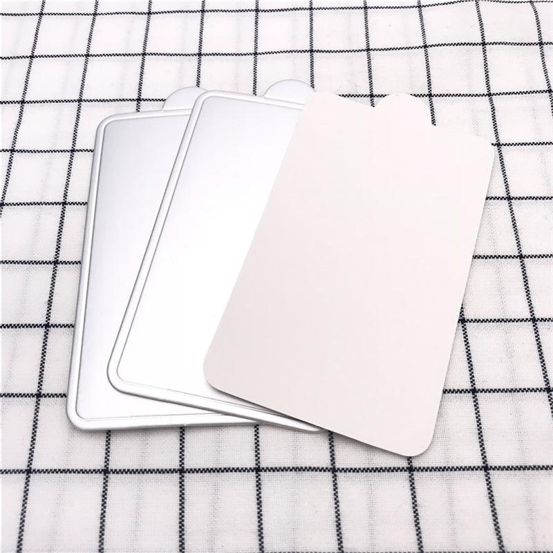 Aomily DIY Silvery 100pcs/Set Rectangle Mousse Cake BoardsPaper Cupcake Dessert Displays Tray