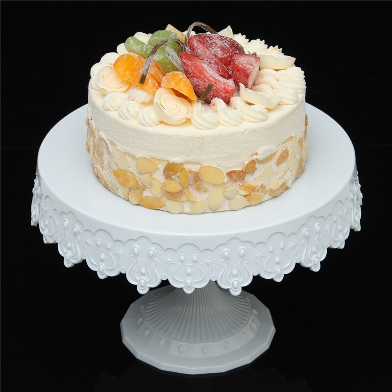 Aomily Plastic Cake Stand Round Cake Shelf Rack Holder For Wedding Party Cake Dessert Serving