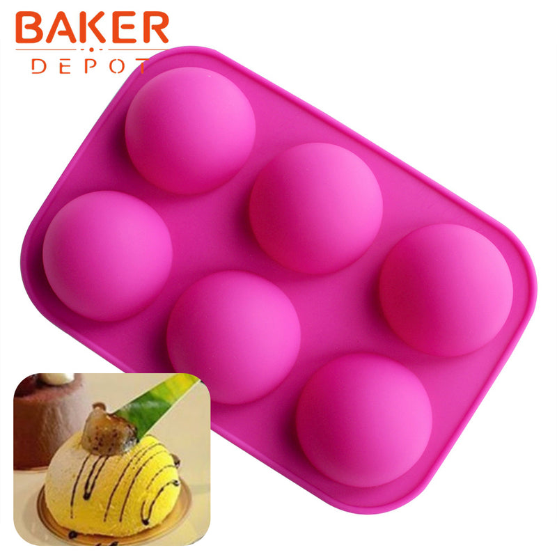 BAKER DEPOT silicone mold for chocolate baking round silicone cake pastry bakeware form pudding