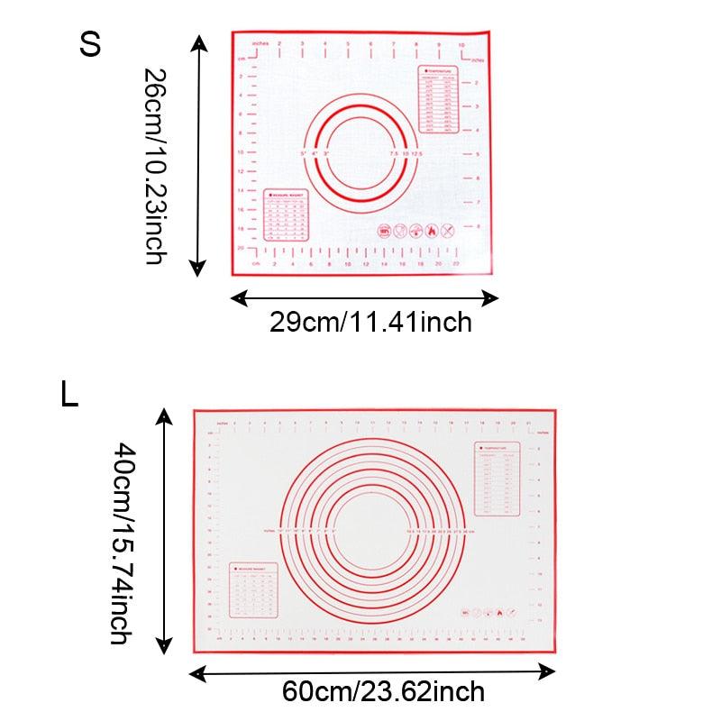 BAKINGCHEF Silicone Baking Mat Pizza Dough Maker Pastry Kitchen Gadgets Cooking Tools Utensils