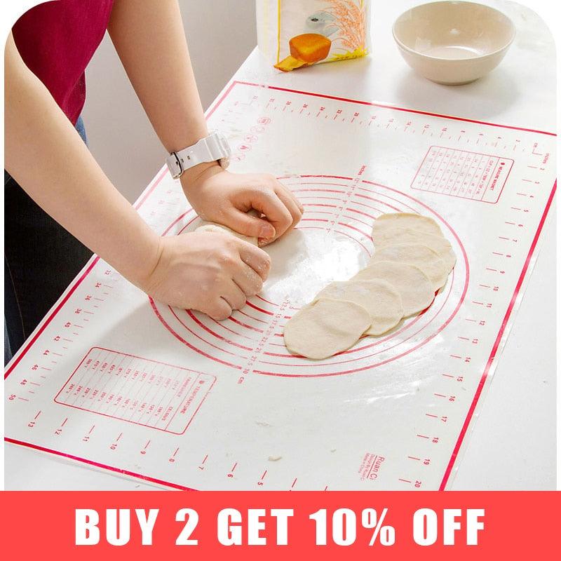 BAKINGCHEF Silicone Baking Mat Pizza Dough Maker Pastry Kitchen Gadgets Cooking Tools Utensils