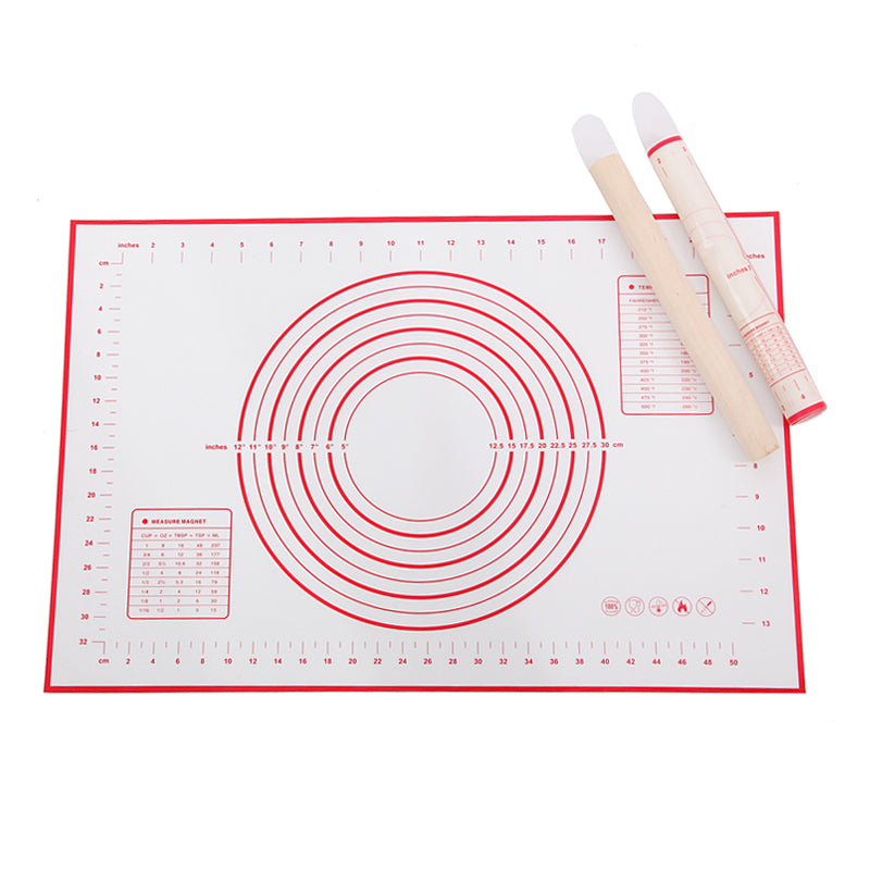 BAKINGCHEF Silicone Baking Mat Pizza Dough Maker Pastry Kitchen Gadgets Cooking Tools Utensils