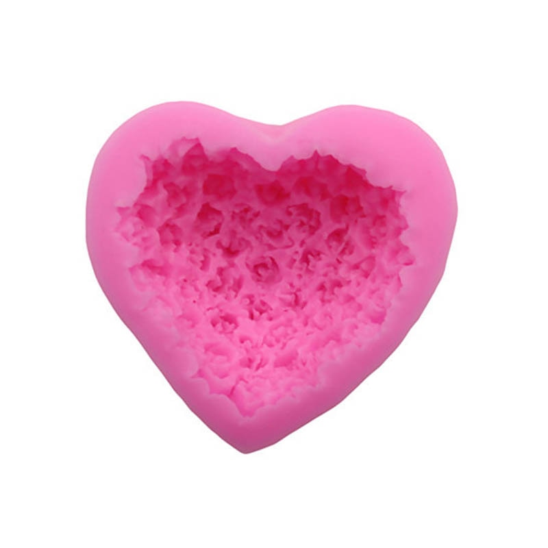 Baking Accessories Fondant Cake Mold Bouquet Loving Heart Shape Valentine's Day Gift 3D Rose