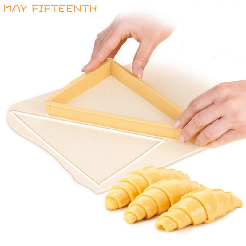 Baking Pastry Tools Plastic Croissant Cutter Mold Roll Croissant Maker Machine Bread Line Mould