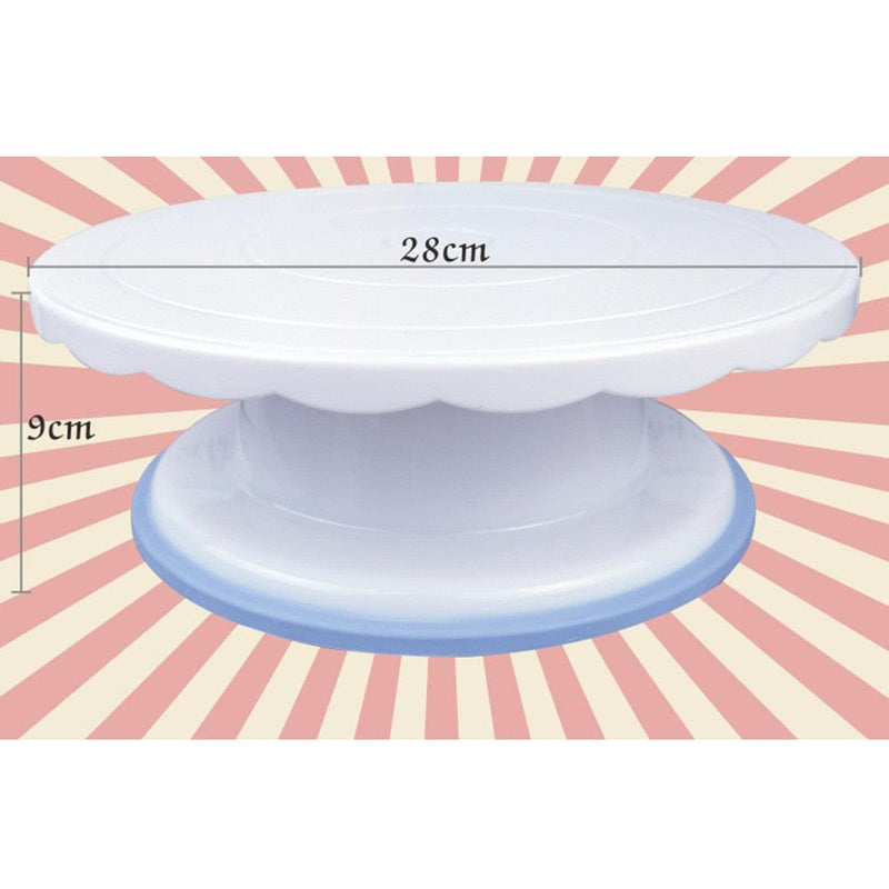 Cake Swivel Plate Revolving Decoration Stand Platform Turntable 28cm Round Rotating Cake Swivel