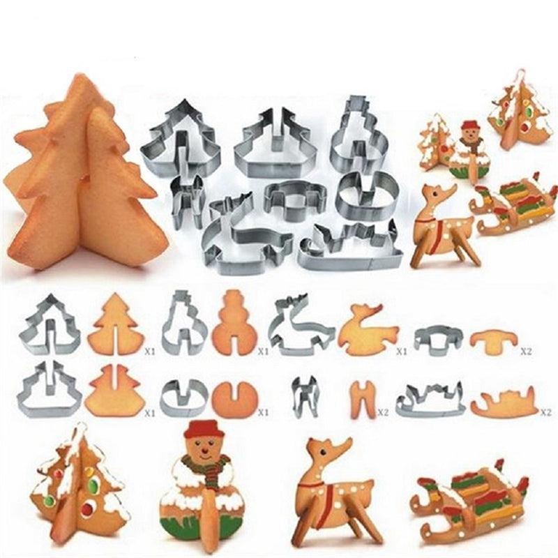 Christmas tools Various DIY Cookie Cutter Stainless Steel Cut Biscuit Mold Cooking Tools