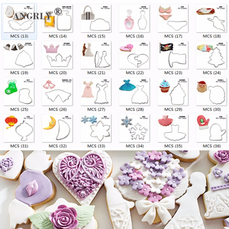 Christmas tools Various DIY Cookie Cutter Stainless Steel Cut Biscuit Mold Cooking Tools