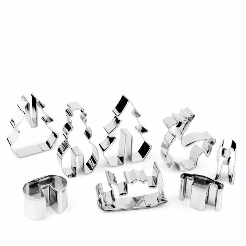 Christmas tools Various DIY Cookie Cutter Stainless Steel Cut Biscuit Mold Cooking Tools