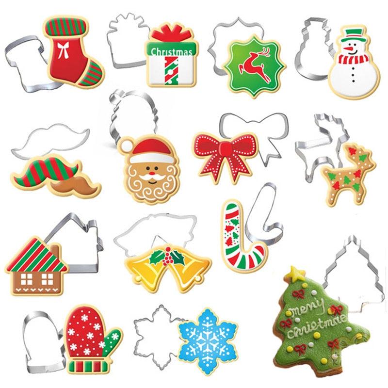Christmas tools Various DIY Cookie Cutter Stainless Steel Cut Biscuit Mold Cooking Tools