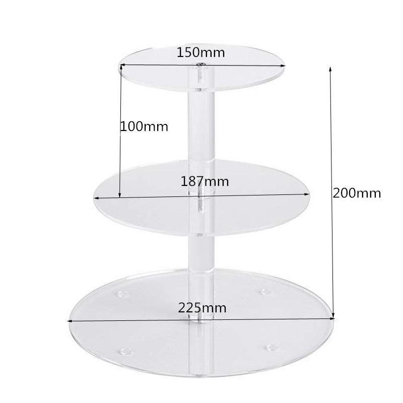 Clear 3/4/5 Tier Acrylic Wedding Cake Stand Crystal Cup Cake Display Shelf Cupcake Holder Plate Birthday Party Decoration Stands