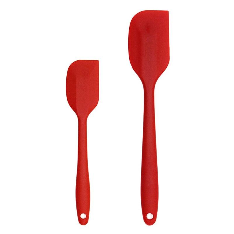 Colorful Kitchen Silicone Spatula Rubber Baking Scraper Mixer Non-Stick Pastry Cake Scraper Brush