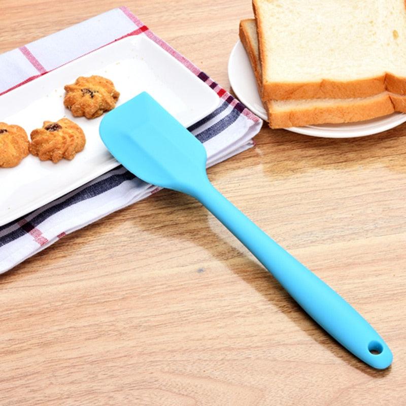 Colorful Kitchen Silicone Spatula Rubber Baking Scraper Mixer Non-Stick Pastry Cake Scraper Brush