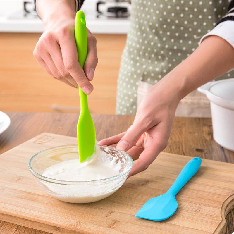 Colorful Kitchen Silicone Spatula Rubber Baking Scraper Mixer Non-Stick Pastry Cake Scraper Brush