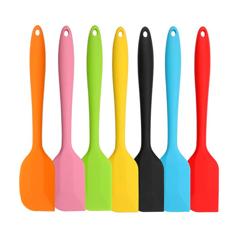Colorful Kitchen Silicone Spatula Rubber Baking Scraper Mixer Non-Stick Pastry Cake Scraper Brush