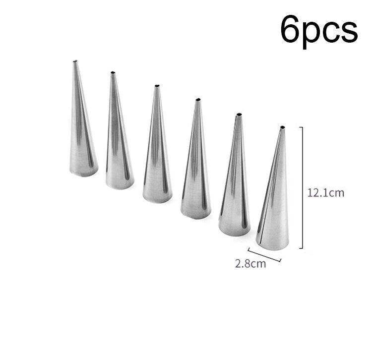 Conical Tubes Cream Molds Bread Moulds Stainless Steel Croissants Cone Horn Spiral Roll Pastry