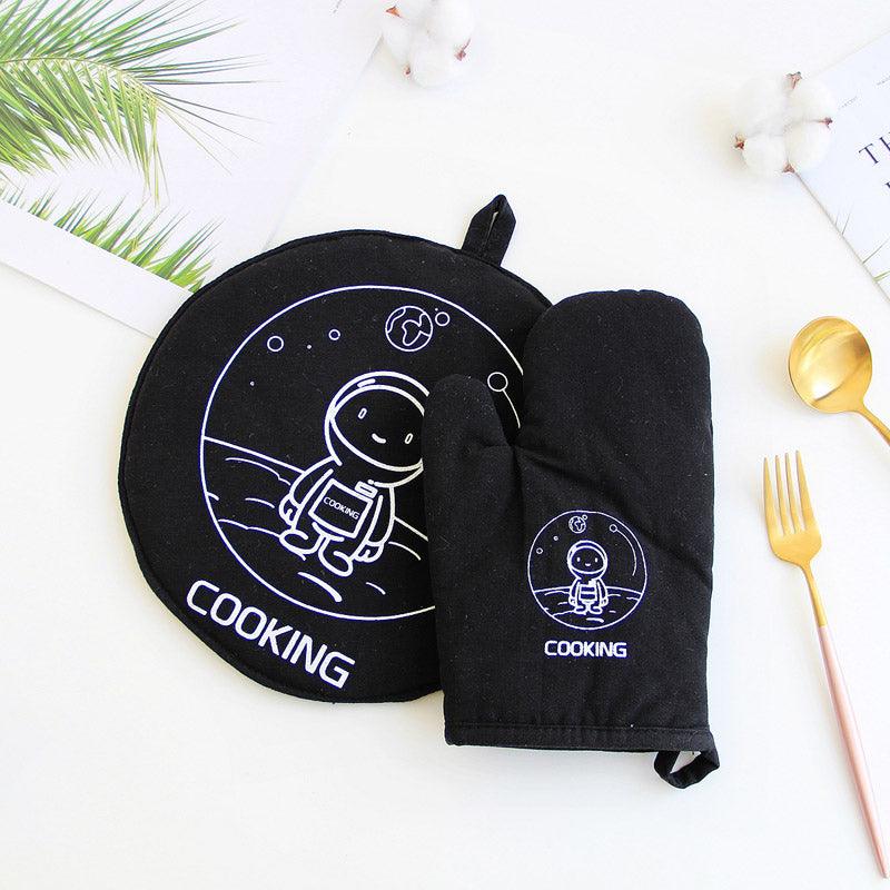 Cotton Oven Glove 1 Pcs Non-slip Glove BBQ Grill Glove Nice Kitchen Cooking Heatproof Mitten