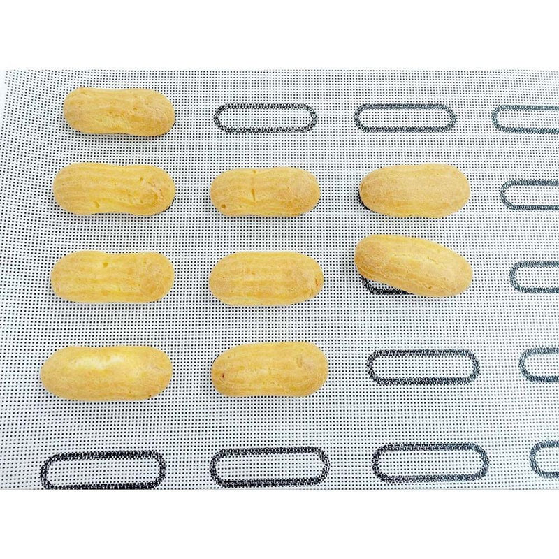 Creacate 4.7 inch and 2.36 inch Eclair Baking , Eclair 18 and 44 Cavity Non-Stick Lady finger