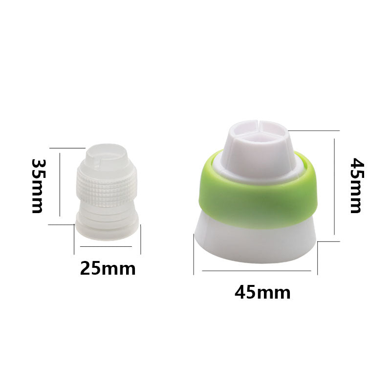 13PCS/Set Russian Icing Piping Tips 1 Pcs Silicone Bag 2 Coupler Leaf Nozzles Brush Cupcake