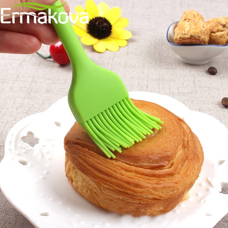 ERMAKOVA Heatproof Silicone Baking Oil Brush Flexible Cake Butter Bread Pastry Brushes Baking BBQ