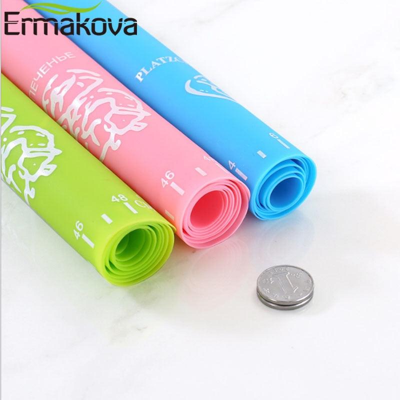 ERMAKOVA Non-Stick Silicone Baking Mat Dough Rolling Mat Heat Resistant Pad Pastry Board Silicone