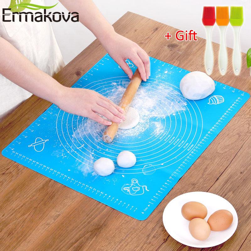 ERMAKOVA Non-Stick Silicone Baking Mat Dough Rolling Mat Heat Resistant Pad Pastry Board Silicone
